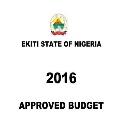 Ekiti state 2016 approved budget details