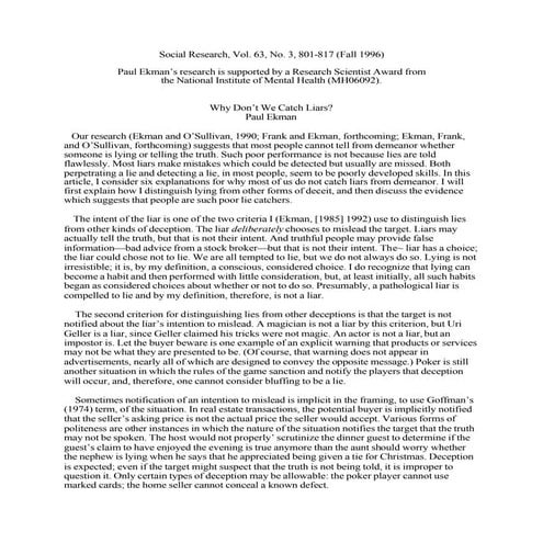 Ekman, paul   why dont we catch liars