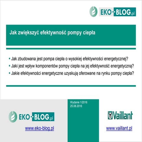 Jak zwiększyc efektywność pompy ciepła