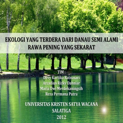 Ekologi yang terdera dari danau semi alami