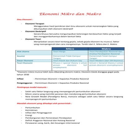 Makroekonomi - Bab 1 | PDF