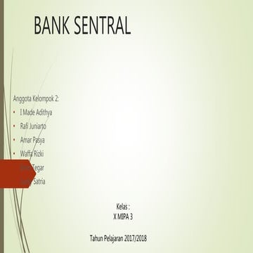 TUGAS EKO 12, AMAR ABDILLAH PASYA, RANTI PUSRIANA, BANK SENTRAL INDONESIA, SM...
