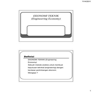 Ekonomi teknik