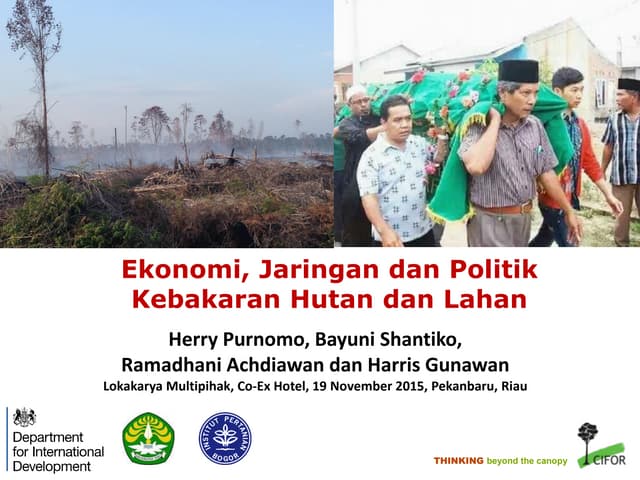 thumbnail of  Ekonomi, jaringan dan politik kebakaran hutan dan lahan