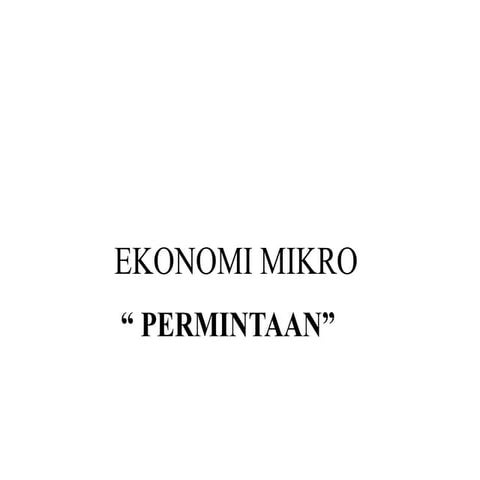 Ekonomi mikro