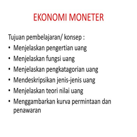 Ekonomi moneter