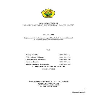 Ekonomi syariah konsep harta dan ke...