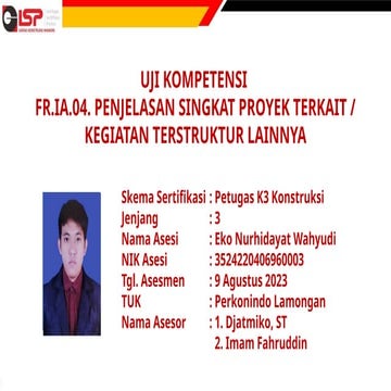 Eko Nurhidayat Wahyudi - Petugas K3 Konstruksi.pptx