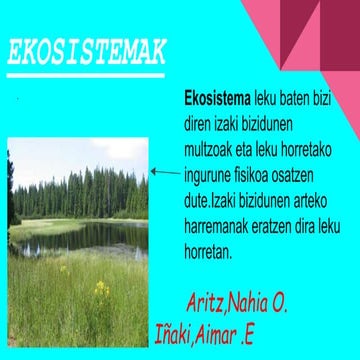 Ekosistemak 4.taldea 2016