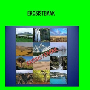 ekosistemak. 1.taldea 2016