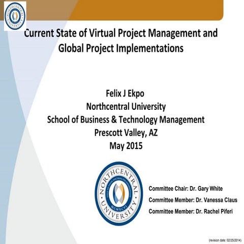 Dr. Felix Ekpo's Dissertation defense 