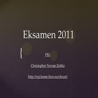 Eksamen 2011 christopher