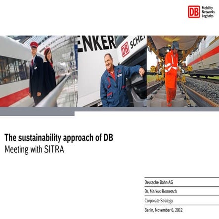 The Sustainability Approach of Deutsche Bahn