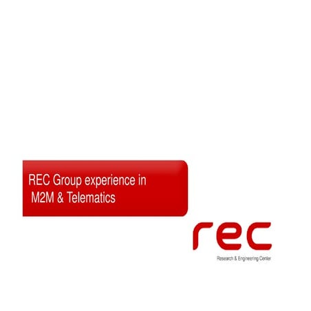 Ekspertyza REC w M2M i Telematyce