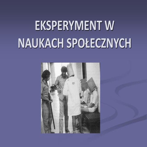 Eksperyment w naukach społecznych