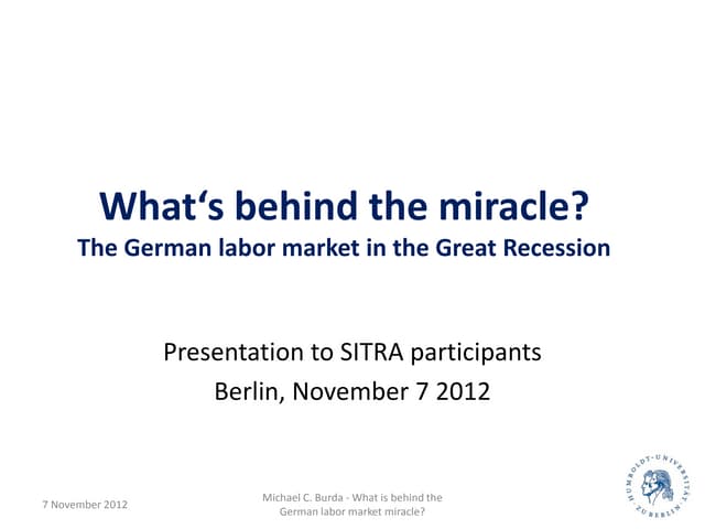 What's Behind the Miracle? The Germ...