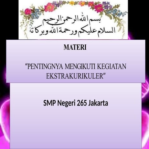 MACAM-MACAM KEGIATAN EKTRAKULIKULER DI SEKOLAH