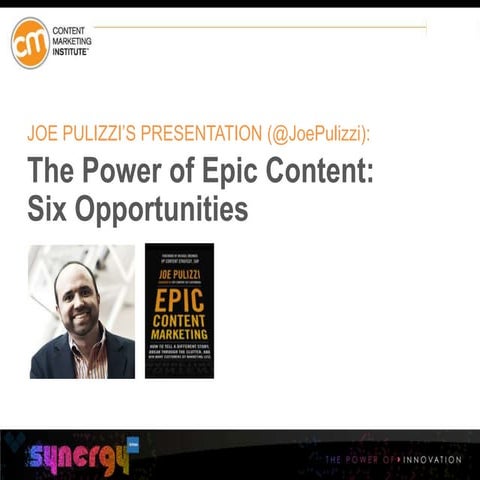 Ektron Synergy 2014 - The Power of Epic Content