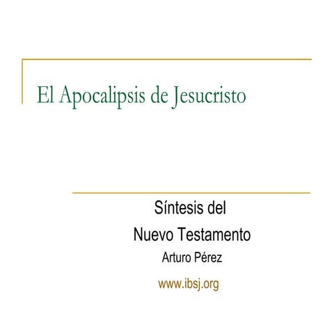 El Apocalipsis de Jesucristo