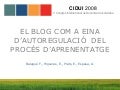 El blog com a eina d’autoregulació  del procés d'aprenentatge