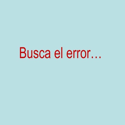 El erroR