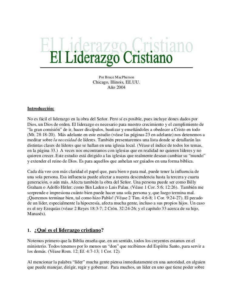 El liderazgo-cristiano