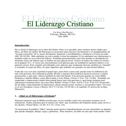 El liderazgo-cristiano