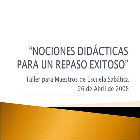 Seminario para maestros de Escuela Sabática. www.iglesiazambrano.com