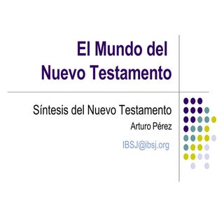 El Mundo del Nuevo Testamento