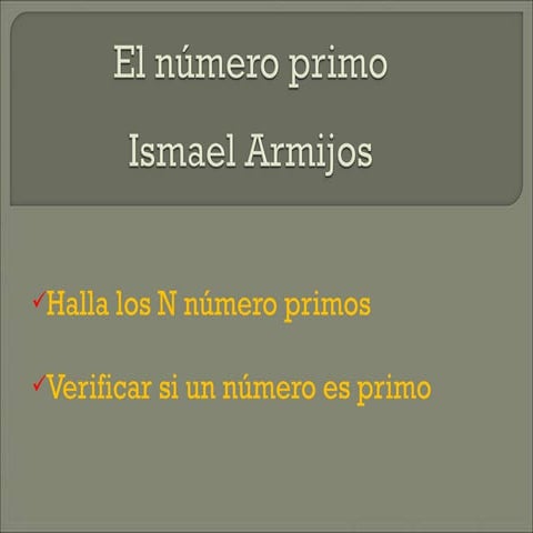 El Numero Primo PPT