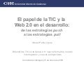 El papel de la TIC y la Web 2.0 en el desarrollo: de las estrategias push a las estrategias pull