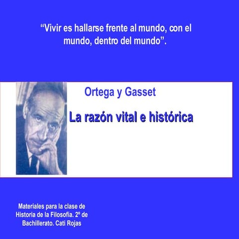 El pensamiento de Ortega y Gasset