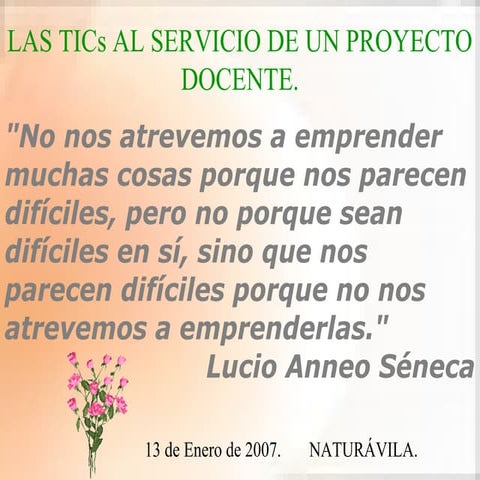 EL PRESENTE DE LAS TIC´s EN LOS CENTROS EDUCATIVOS