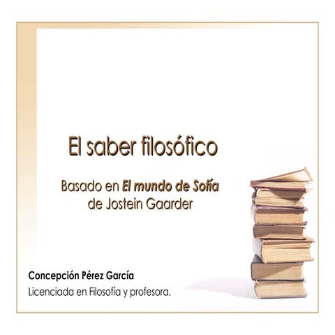 El saber filosófico