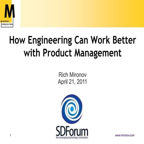 EL-SIG: How Engineering Works with ProdMgmt 