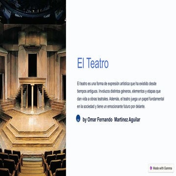 El teatro.pdf concepto, detalles, caracteristicas | PDF