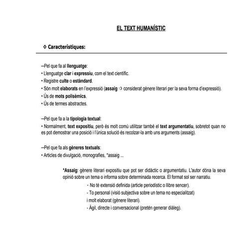El Text HumaníStic