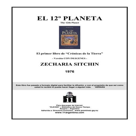 El 12 planeta zecharia sitchin