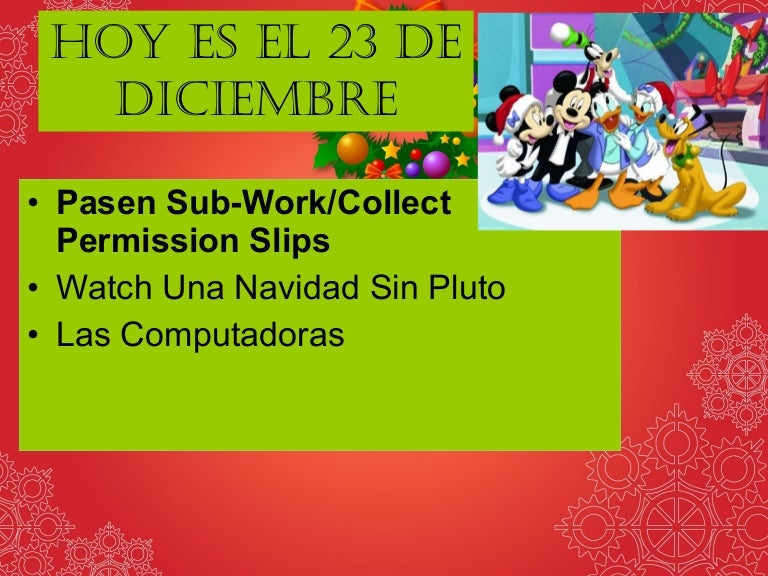 El 23 de diciembre