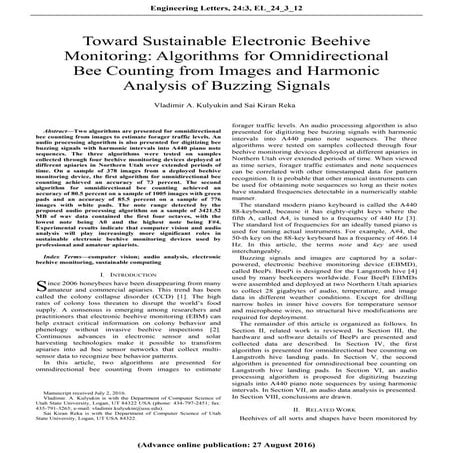 Toward Sustainable Electronic Beehive Monitoring: Algorithms for Omnidirectio...