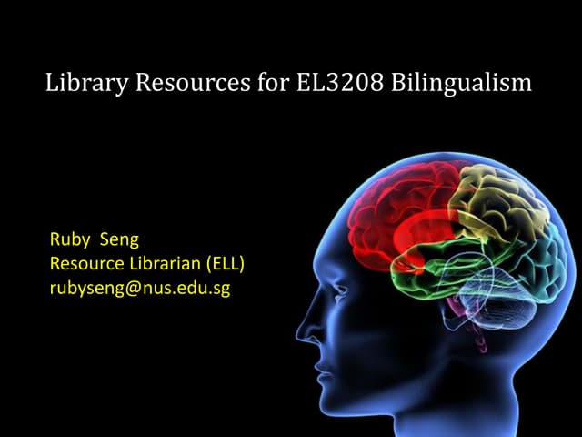 Library Resources for EL3208