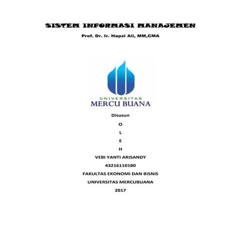 SIM, Hapzi Ali, Vebi Yanti Arisandy, Forum dan Kuis Minggu ke-6, Universitas ...