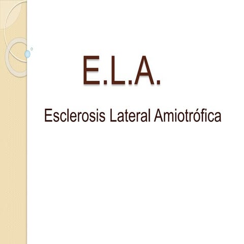 ELA - etapas de la enfermedad | PPTX
