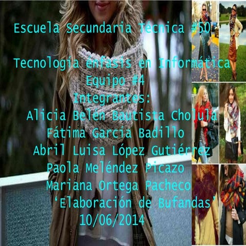 Elaboración de bufandas