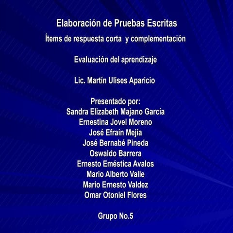 ElaboracióN De Pruebas Escritas