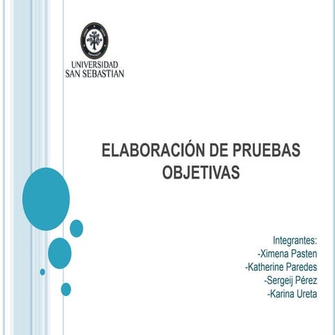 Elaboración de pruebas objetivas