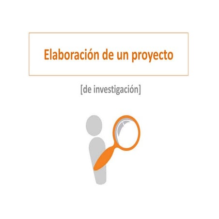 Elaboración proyectos 2015
