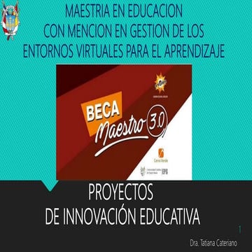 PASOS PARA LA ELABORACION DE UN PROYECTO DE INNOVACION | PPTX