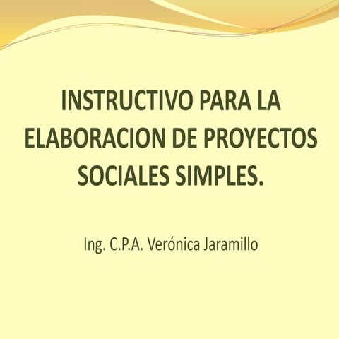 Elaboracion de proyectos sociales
