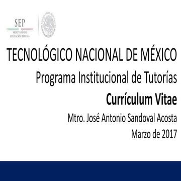 Elaboracion de un curriculum vitae
